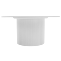 Konferenčný stolík, biely mramor/MDF, priemer 80 cm, MAHIR TYP 1