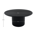 Konferenčný stolík, čierna, priemer 80 cm, MAHIR TYP 2