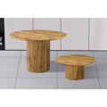 Konferenčný stolík, dub, priemer 80 cm, MAHIR TYP 2