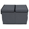 Skladací úložný box, sivá/čierna, DETER