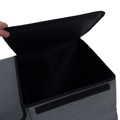 Skladací úložný box, sivá/čierna, DETER