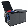 Skladací úložný box, sivá/čierna, DETER