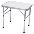 Skladací kempingový stôl, 60 cm, hliník/MDF, KEPI TYP 2