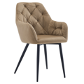Dizajnové kreslo, béžová Velvet látka, VERIO NEW