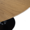 Jedálenský stôl, dub/čierna, priemer 110 cm, REVENTON NEW