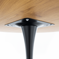 Jedálenský stôl, dub/čierna, priemer 110 cm, REVENTON NEW