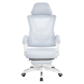 Kancelárske kreslo, svetlosivá/biela, nosnosť 150 kg, MALVIN