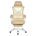 Kancelárske kreslo, béžová/biela, nosnosť 150 kg, MALVIN