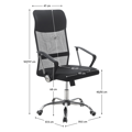Kancelárske kreslo, čierna, TC3-973M 5 NEW