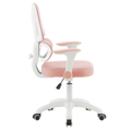 Otočná stolička, ružová/biela, LISTER