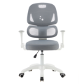 Otočná stolička, sivá/biela, LISTER