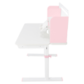 Rastúci písací stôl, ružová/biela, ADAN