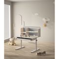 Rastúci písací stôl, sivá/biela, ODIN