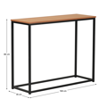 Konzolový stolík, dub/čierna, KALISTO NEW