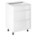 Spodná skrinka, biela/biela extra vysoký lesk HG, AURORA D60S3