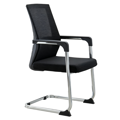 Zasadacia stolička, čierna/chróm, SALMAN