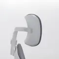 Kancelárske kreslo, sivá/biela, FERIS