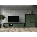 TV stolík, smoke zelená/čierna, LONGY RTV1K2So