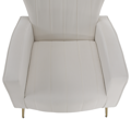 Relaxačné kreslo, béžová  Velvet látka, BARET