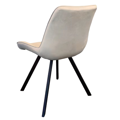 Jedálenská stolička, béžová Velvet látka/čierna, SAMIRA