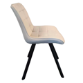 Jedálenská stolička, béžová Velvet látka/čierna, SAMIRA