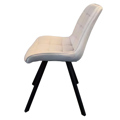 Jedálenská stolička, béžová Velvet látka/čierna, SAMIRA