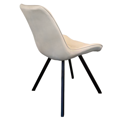 Jedálenská stolička, béžová Velvet látka/čierna, SAMIRA