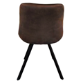 Jedálenská stolička, tmavohnedá Velvet látka/čierna, SAMIRA