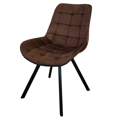 Jedálenská stolička, tmavohnedá Velvet látka/čierna, SAMIRA
