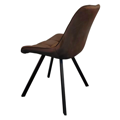 Jedálenská stolička, tmavohnedá Velvet látka/čierna, SAMIRA
