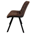 Jedálenská stolička, tmavohnedá Velvet látka/čierna, SAMIRA