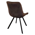 Jedálenská stolička, tmavohnedá Velvet látka/čierna, SAMIRA