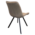 Jedálenská stolička, sivohnedá Taupe Velvet látka/čierna, SAMIRA