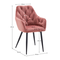 Dizajnové kreslo, tmavoružová Velvet látka, VERIO NEW