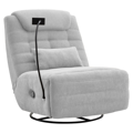 Luxusné otočné kreslo, hojdacie, svetlosivá, UMBRO