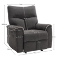 Relaxačné kreslo, tmavosivá/svetlosivá, NADER