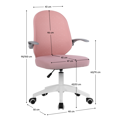 Kancelárske kreslo, ružová/biela, PASTURA