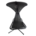 Záhradné hojdacie kreslo, sivá/čierna, SPAVIN 2 NEW