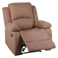 Relaxačné polohovacie kreslo, hnedá látka, ASKOY NEW