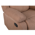 Relaxačné polohovacie kreslo, hnedá látka, ASKOY NEW