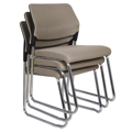 Zasadacia stolička, svetlohnedá/chróm, KLEDI