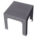 Záhradný príručný stohovateľný stolík, sivá, ZAMA