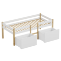 Posteľ s úložným priestorom, 90x200, dub/biela, JUNA