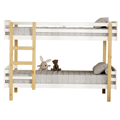 Poschodová posteľ, 90x200, dub/biela, DAMLA