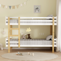 Poschodová posteľ, 90x200, dub/biela, DAMLA
