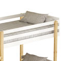 Poschodová posteľ, 90x200, dub/biela, DAMLA