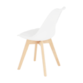 Stolička, biela/buk, BALI 3 NEW