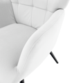 Kreslo s podnožou, svetlosivá Velvet látka/čierna, HABEN
