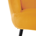 Kreslo s podnožou, žltá Velvet látka/čierna, HABEN