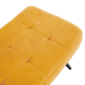 Kreslo s podnožou, žltá Velvet látka/čierna, HABEN